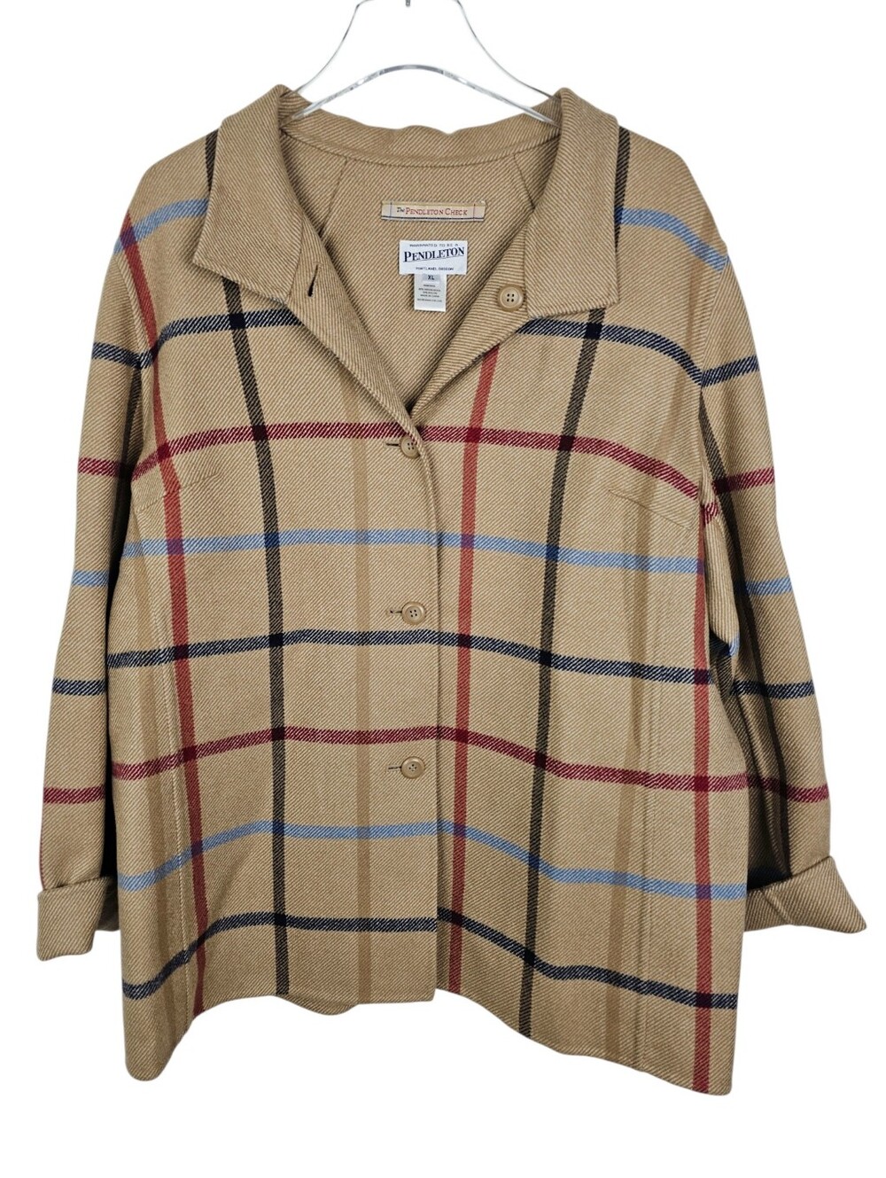 Pendleton "The Pendleton Check" Women's XL Plaid Wool Blend Jacket